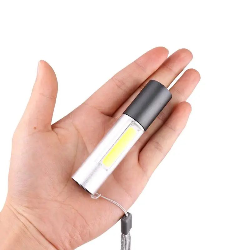 Светодиодный XPE + COB Мини Портативный USB Перезаряжаемый фонарик с подвесной