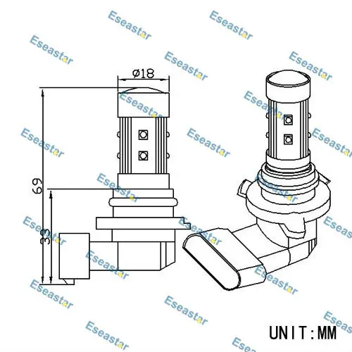 2 шт./лот Бесплатная доставка 29 Вт светодиодный прожектор 9145 свет LED H10 Высокая