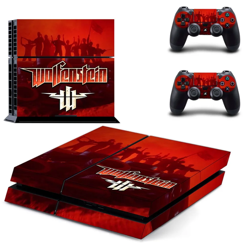 Наклейка Wolfenstein youngкровь PS4 наклейка для консоли Sony PlayStation 4 и 2 контроллера