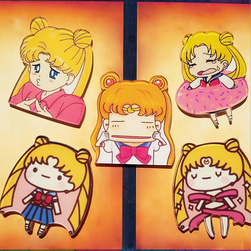 Акриловая брошь мультфильм японское аниме Sailor Moon 1 шт. броши для рюкзака