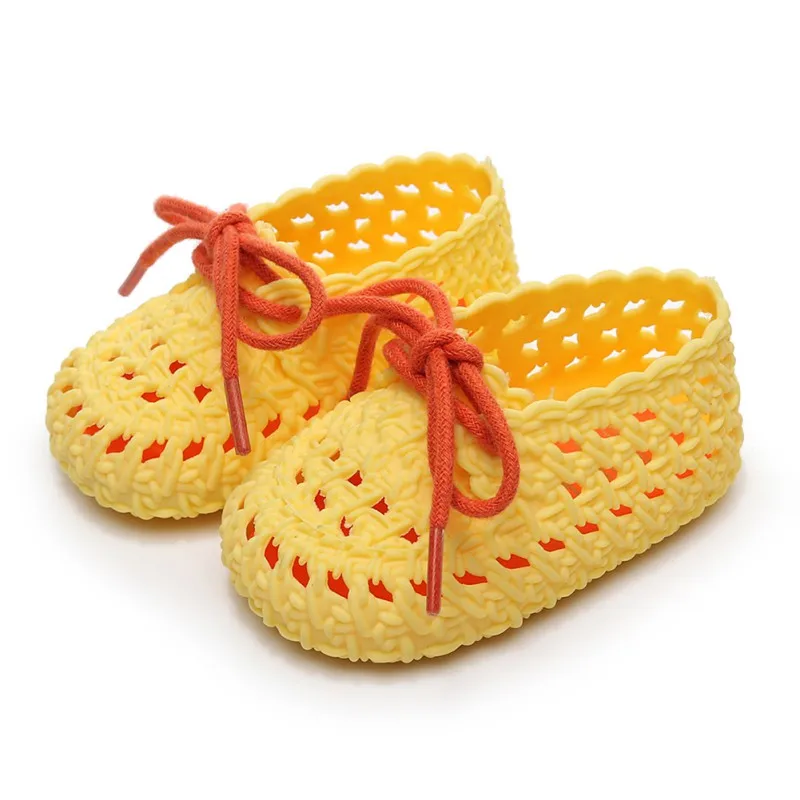 

Baby Soft Bottom Men And Women Baby Toddler Jelly Shoes Laces Hollow Sandals