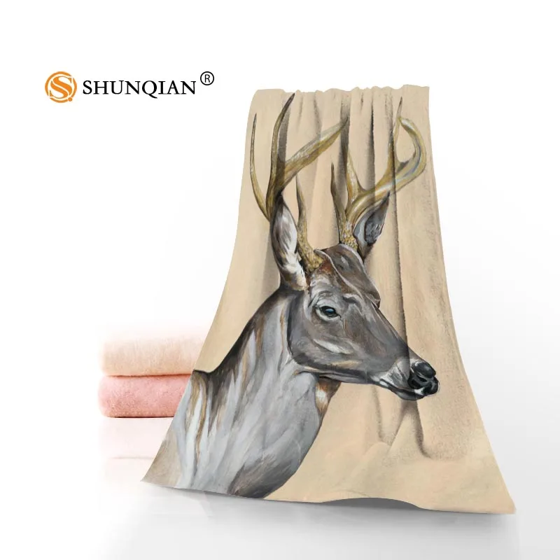Новый пользовательский полотенце с оленями ситец уход за кожей лица/банные