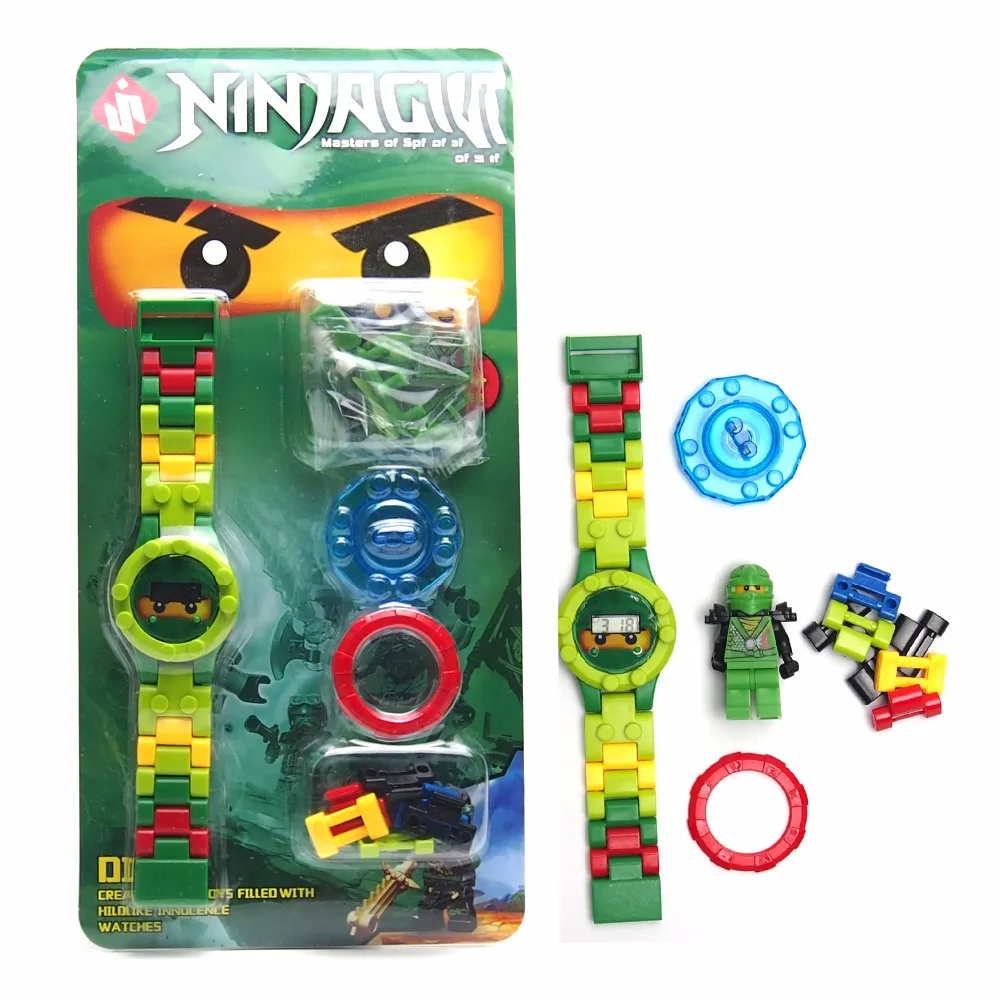 NinjagoINGlys супер Hero Mini строительные блоки часы кирпичи совместимые legoe Цифры игрушки