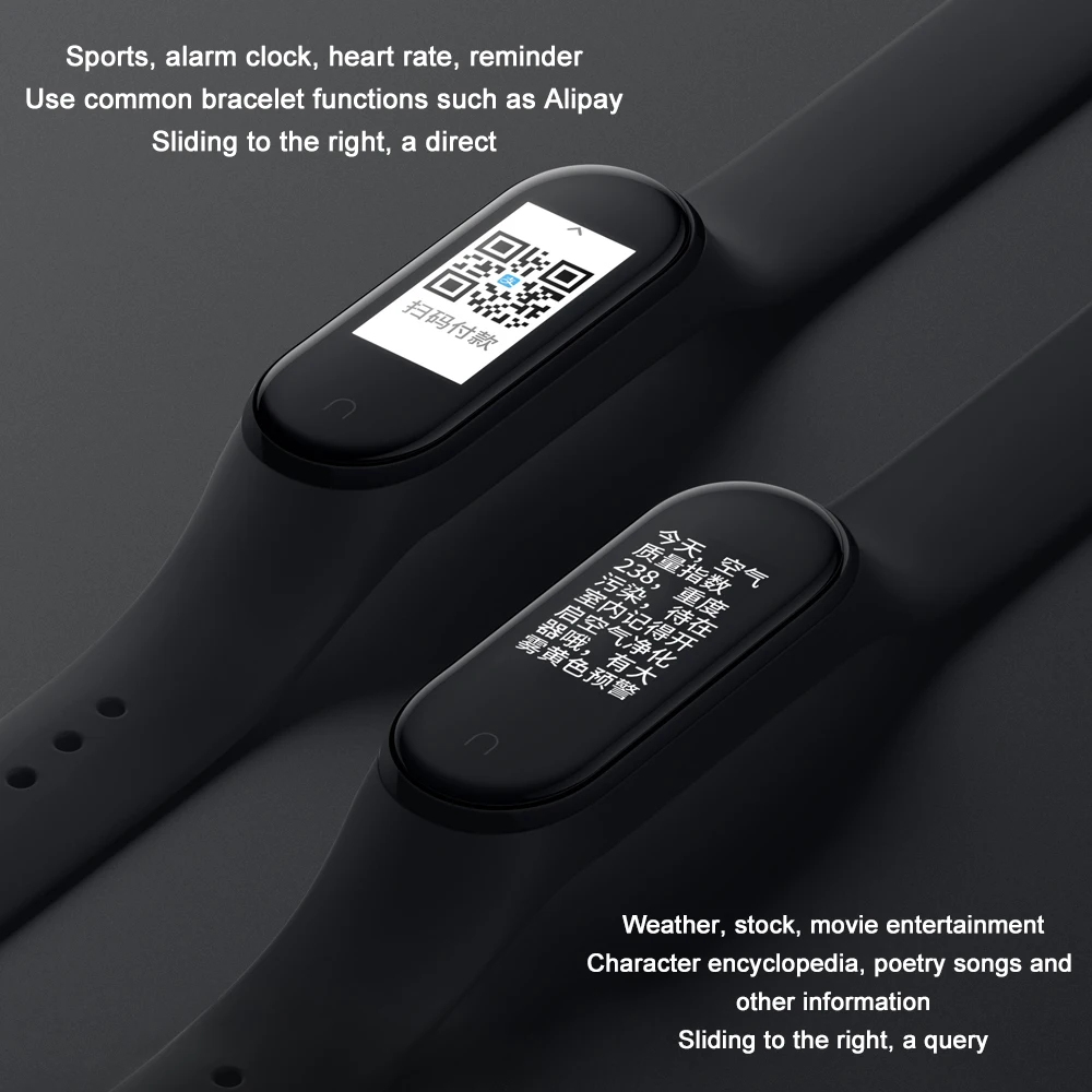 Xiaomi mi Band 4 Smart mi band 4 водонепроницаемый пульсометр фитнес 135 мАч Bluetooth 5,0 50 м цветной экран