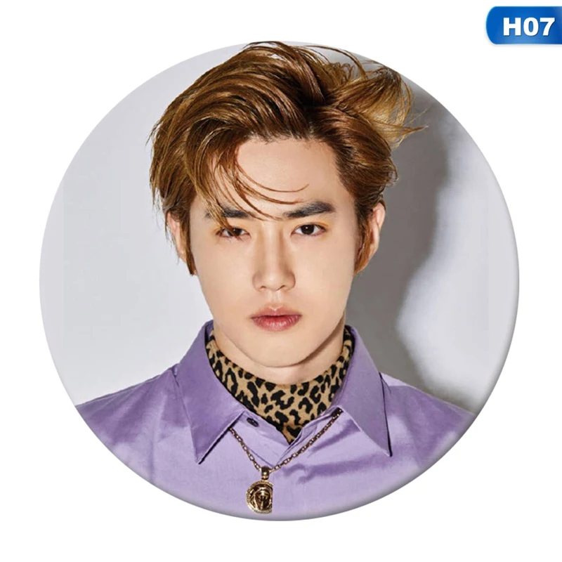 H07 KPOP EXO 5-й альбом "DONT MESS UP MY TEMPO" брошь Кнопка значок аксессуары для одежды шляпа украшение для рюкзака - Окраска металла: H07