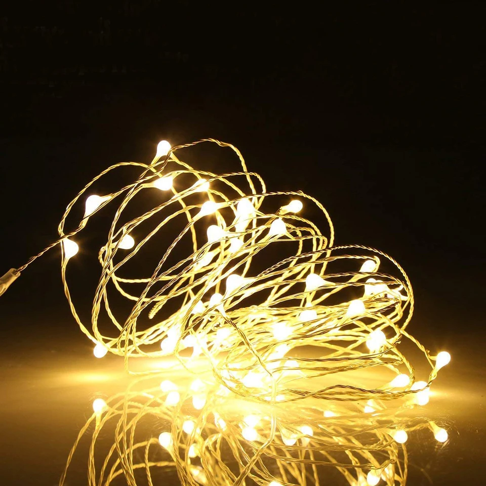 

1-10M LED String lights For Christmas Holiday lighting New Year Garland Party Wedding Home Decoration Fairy lights Battery Power