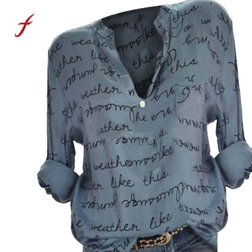 Лидер продаж 2018 женская одежда блузка большого размера с V-образным вырезом и