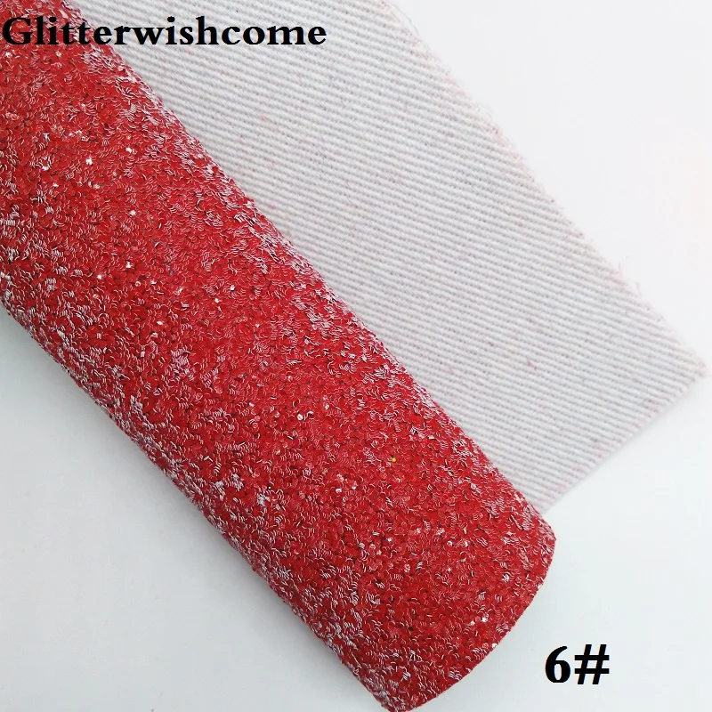6 Glitterwishcome 21X29 см A4 размер винил для луков с эффектом блестящей кожи Ткань Винил для луков, GM231A - Цвет: 6
