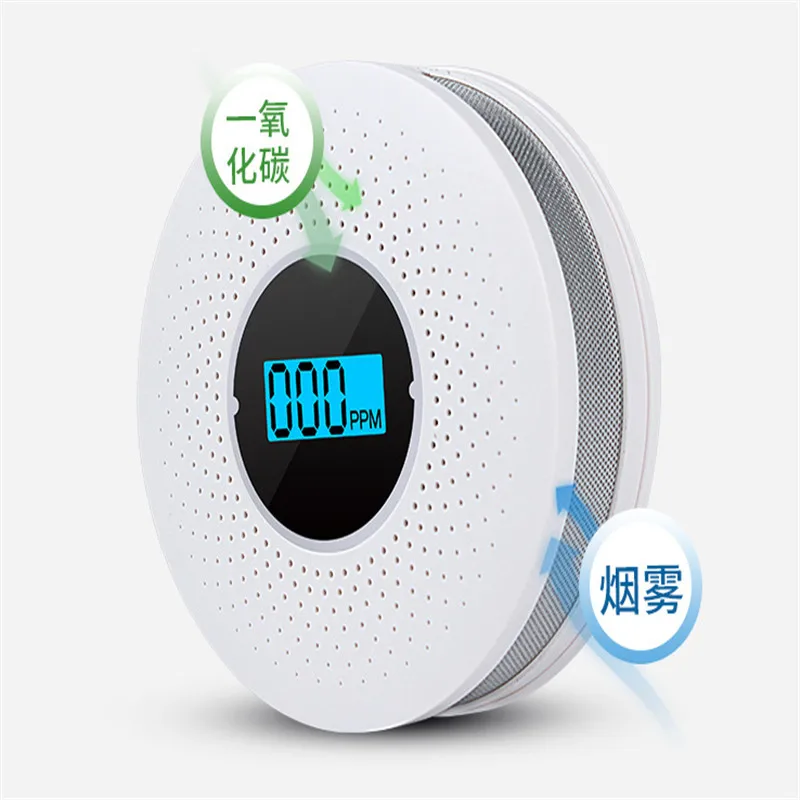 LED CO Smoke Alarm ЖК умный голосовой датчик угарного газа СО сигнализацией детектор пожарПредупреждение ющий монитор - Цвет: LED CO Smoke Alarm