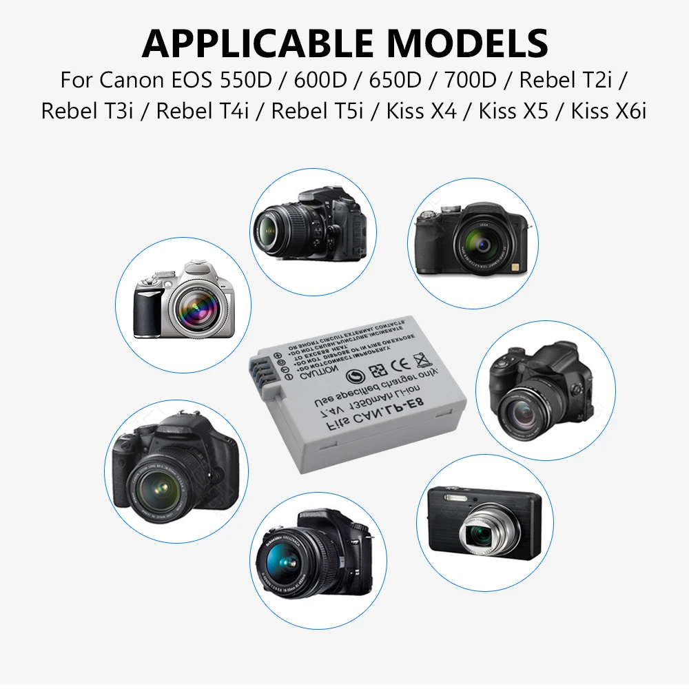 Сменный литий ионный аккумулятор для Canon 7 4 В 1350 мА/ч декодированный цифровая