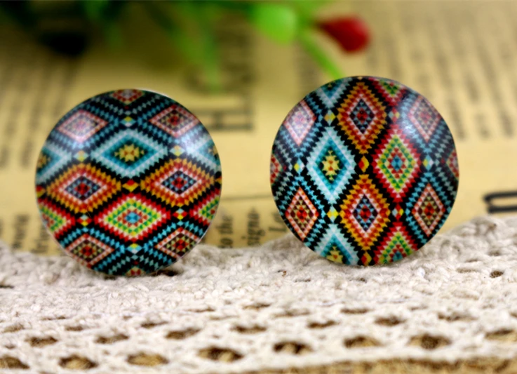 Горячая распродажа 10 шт 20 мм ручной работы фото стекло кабошоны узор