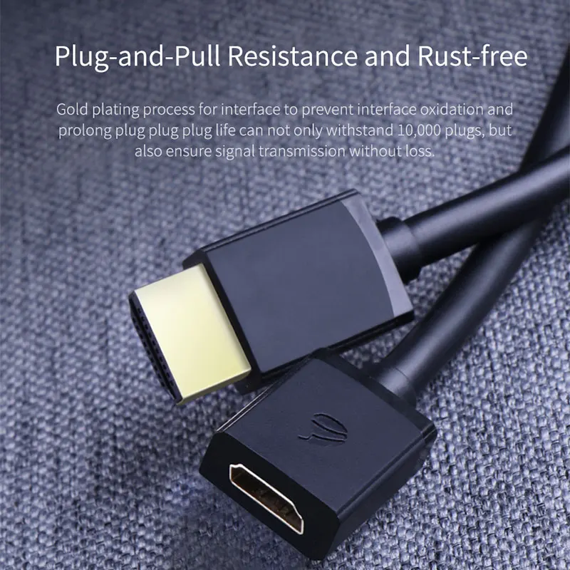 HDMI кабель-удлинитель hagибис 4K 3D HDMI2.0 Мужской и Женский удлинитель для компьютера/HDTV/ноутбука/проектора/PS3/4 аудио-видео кабель 1 м