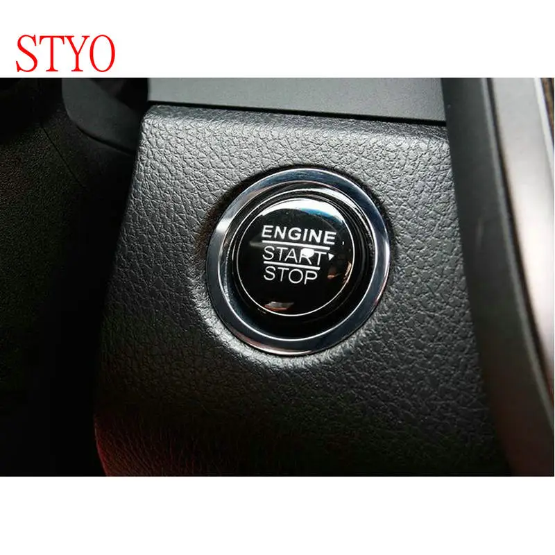 

STYO Car START Engine Button Replace Cover STOP Key Switch sticker trim for CAMRY 2018