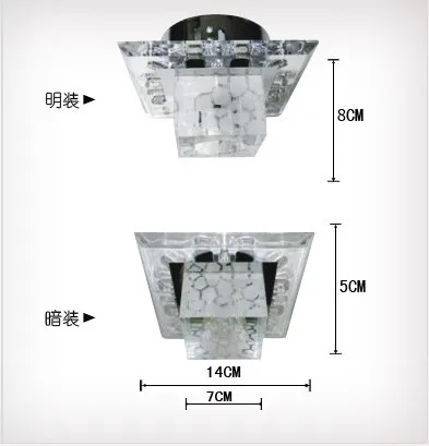 Светодиодные светильники Colorpai 3 Вт прихожей лампа со стразами Современный