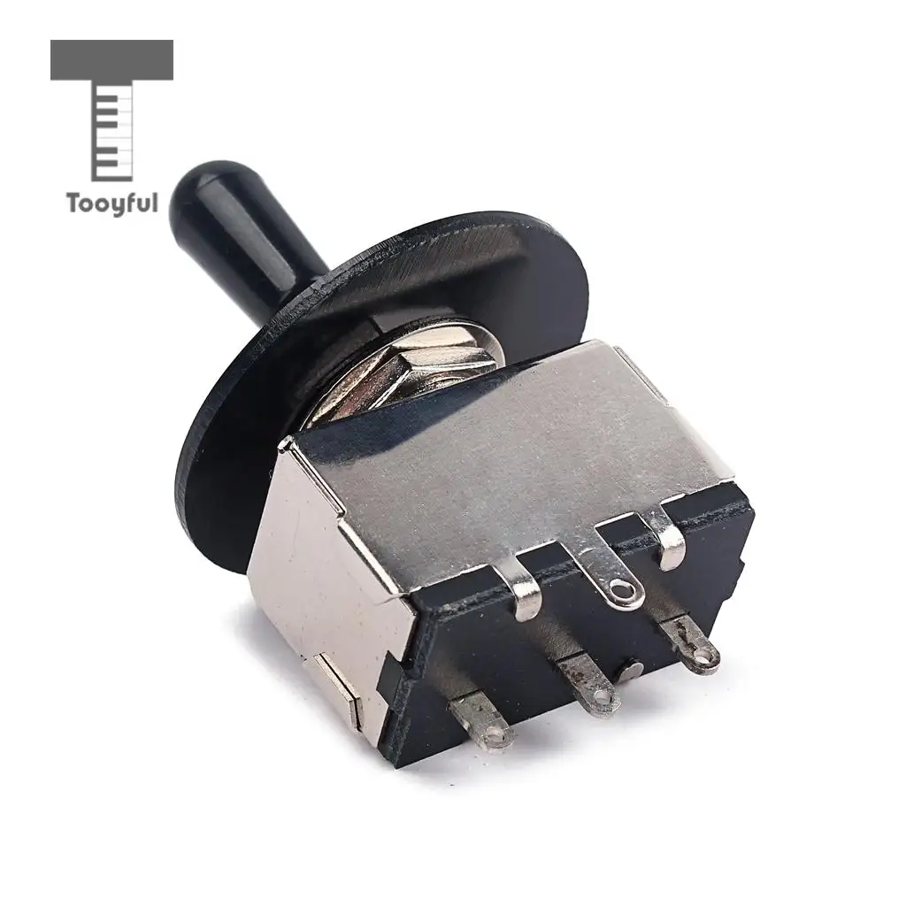 Tooyful Black 3 Way Toggle Switch Pickup Selector with Rhythm Treble Washer Ring for LP Electric Guitar | Спорт и развлечения