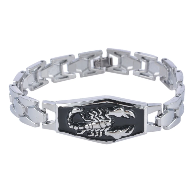 Мужские браслеты в стиле панк из титановой стали и звеньев мужские на запястье