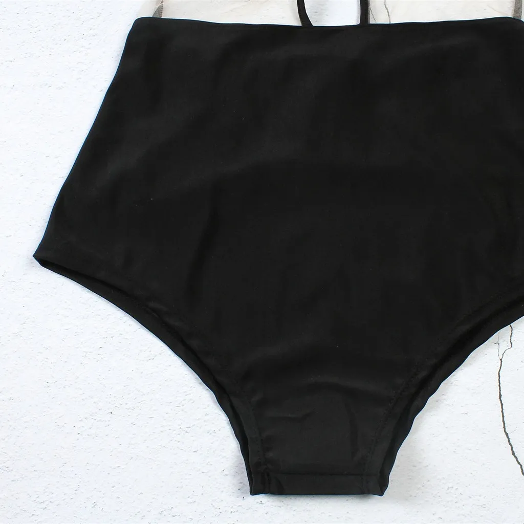 Сексуальный прозрачный купальный костюм для женщин цельный кружевной Красный