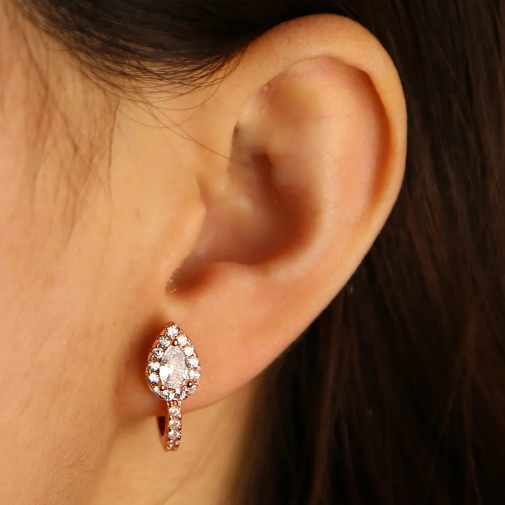 Женские серьги кольца 1 пара модные из розового золота 12 мм|Серьги-кольца| |