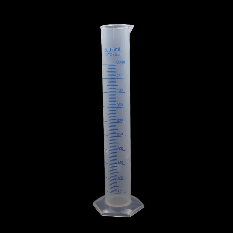500ml 10/25/50/100/250/500 мл Пластик мерный цилиндр Градуированные цилиндры для лабораторное оборудование лабораторные инструменты GQ999 - Цвет: 500ml