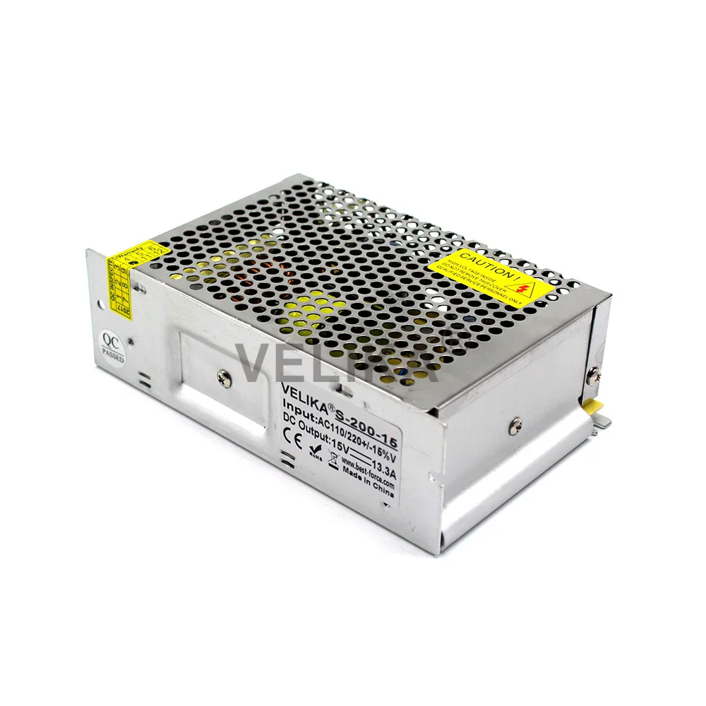 Универсальный dc выключатель питания DC15V 13.3A 200W драйвер адаптера Трансформатор 110v