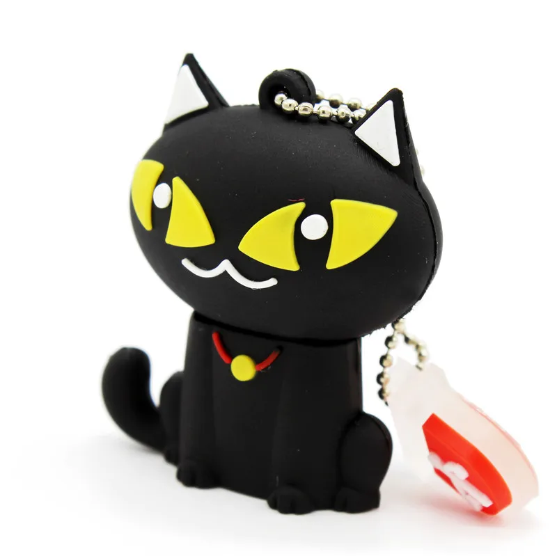 TEXT ME Мультфильм Белл Кот модель usb2.0 4 ГБ 8 ГБ 16 ГБ 32 ГБ 64 ГБ флеш-накопитель USB флеш-накопитель креативный подарок - Цвет: Black