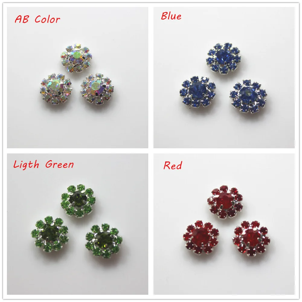 Металлические стразы в виде цветов 10 шт. 12 мм свадебные украшения аксессуары для