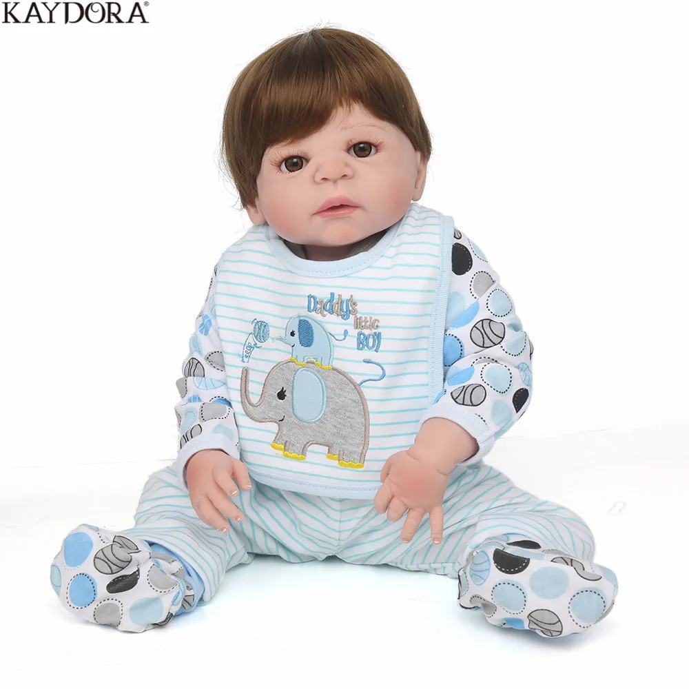 KAYDORA 55 см Мягкая силиконовая Реалистичная кукла новорожденный детская реборн Boneca