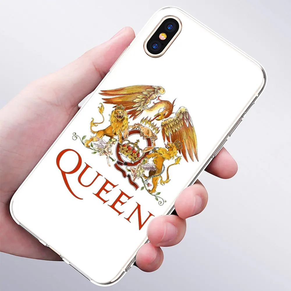 Модный силиконовый чехол-накладка queen band для Apple IPhone 11 Pro XS Max X XR 7 8 6 6s Plus 5s SE, мягкие чехлы из ТПУ - Цвет: 002