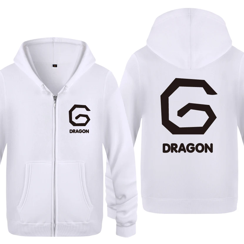 

Bigbang BB GD G-dragon Hoodies Men 2018 Men's Fleece Zipper Cardigans Hooded Sweatshirts
