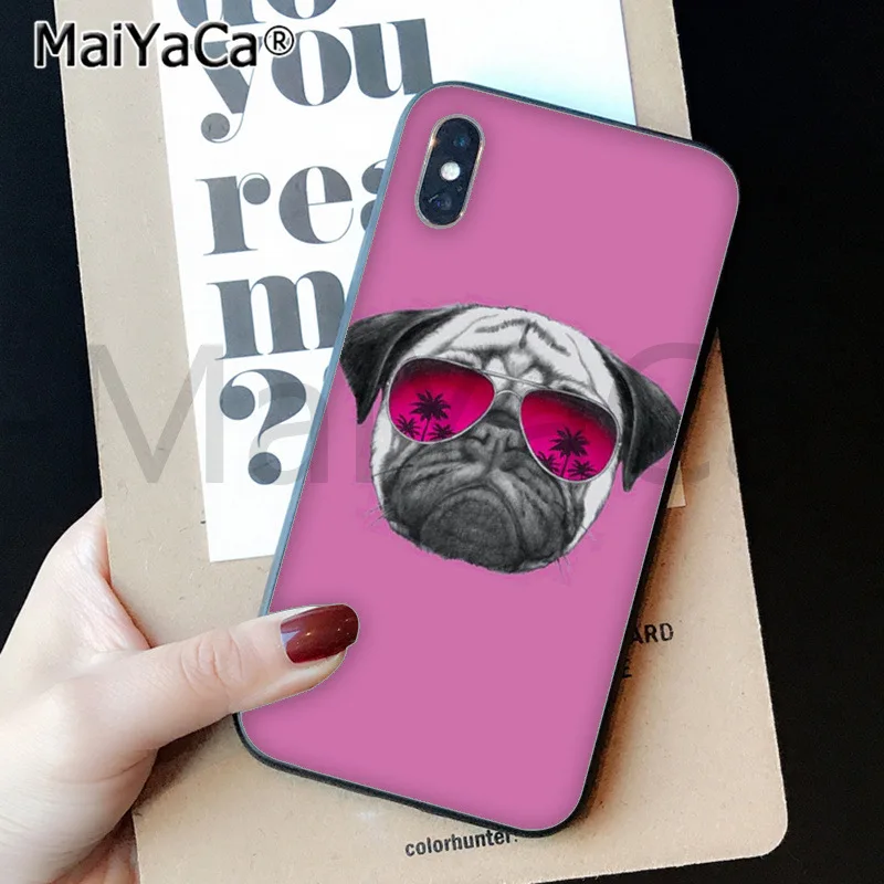 A10 MaiYaCa Мопс Собака увидев вещи собака DIY окрашенный красивый чехол для телефона для iphone 11 pro 8 7 66S Plus X XS MAX 5S SE XR - Цвет: A10