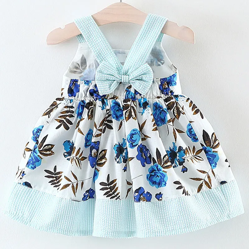 Funnyabc цветок платья для девочек Одежда маленьких летнее платье Детская одежда без