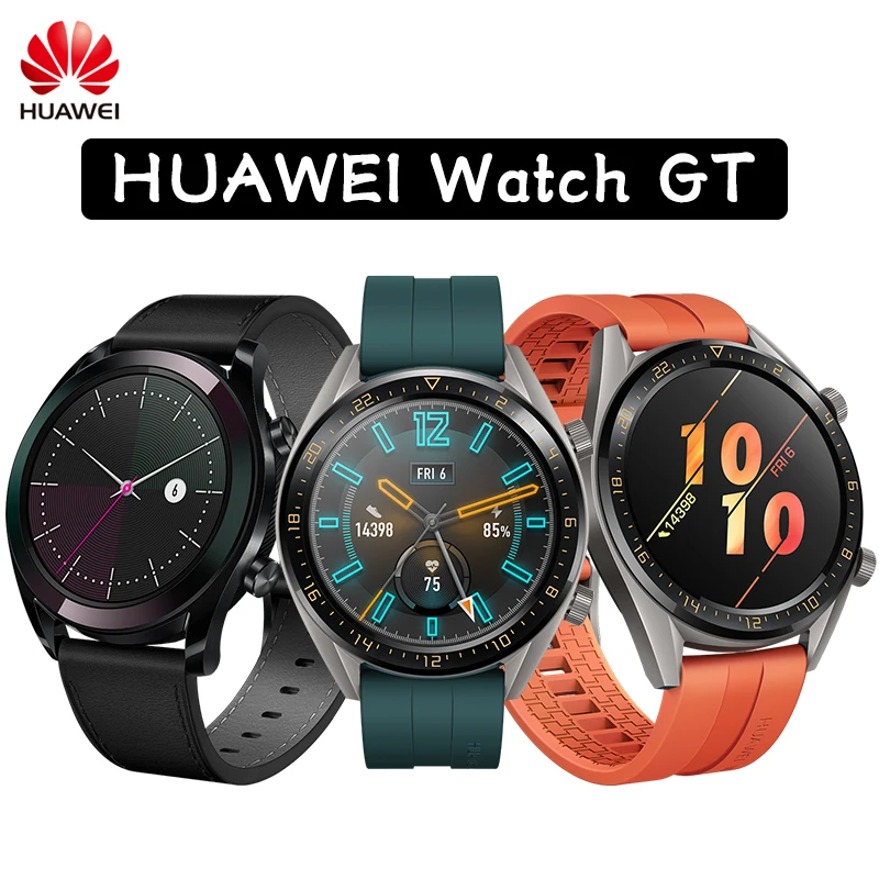 Оригинальные Смарт часы HuaWei GT спортивные с цветным экраном AMOLED отчета о