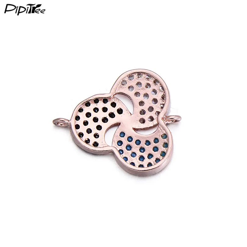 Pipitree разноцветные циркониевые бусины с клевером Подвески для изготовления