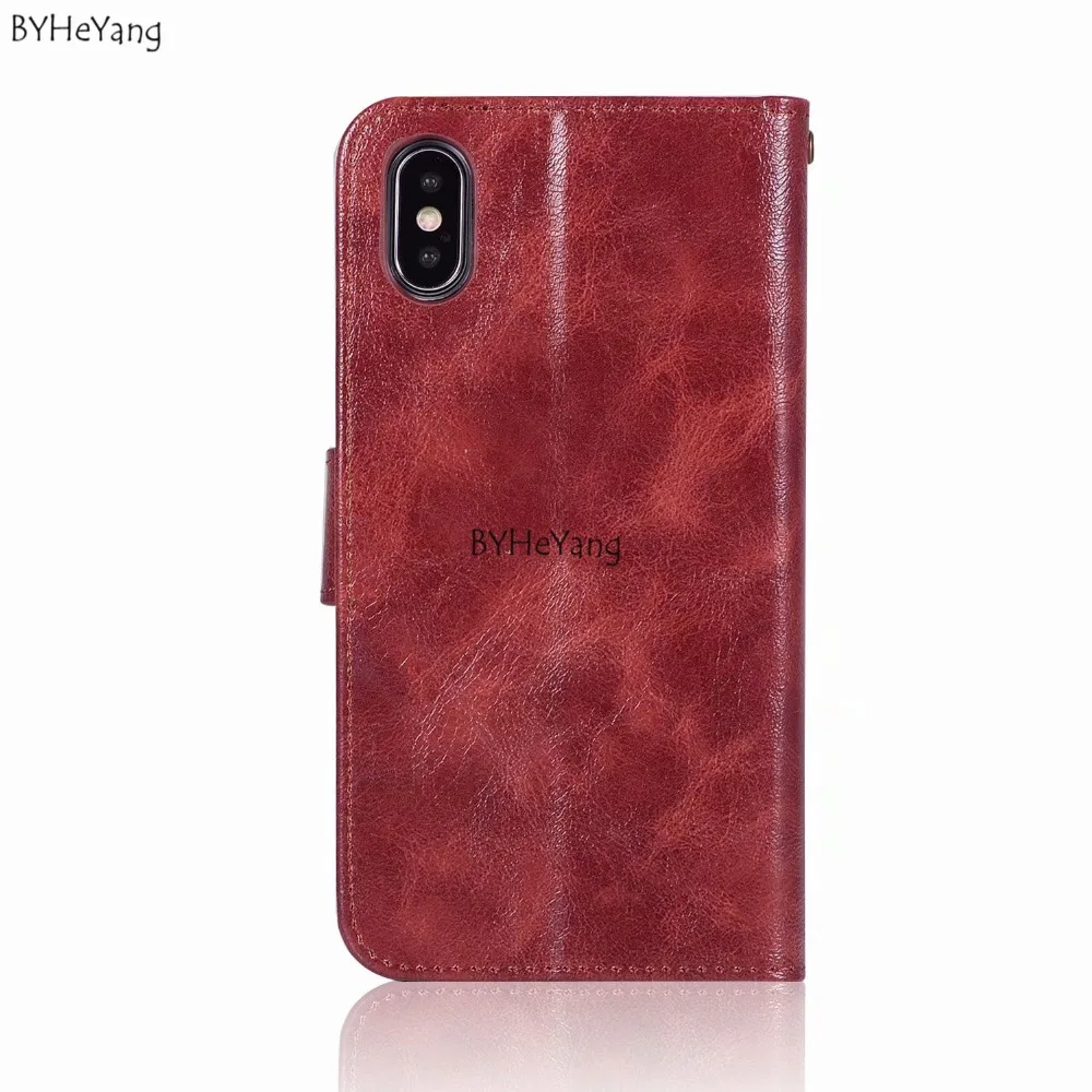 BYHeYang Business Wallet Phone Bag Cases Mobile Cover PU Leather For iPhone XS max Flip Stand Hight Quality | Мобильные телефоны и