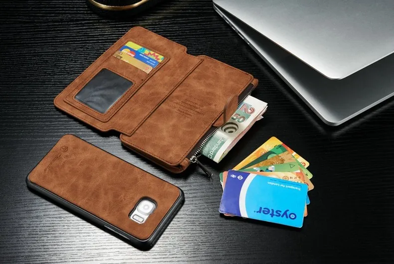 Ретро кожаный чехол, кошелек для кредитных карт, чехол для телефона samsung Galaxy Note8 Note 9 10 10+ S8 S9 Plus S10 5G S10+ S10E Note10