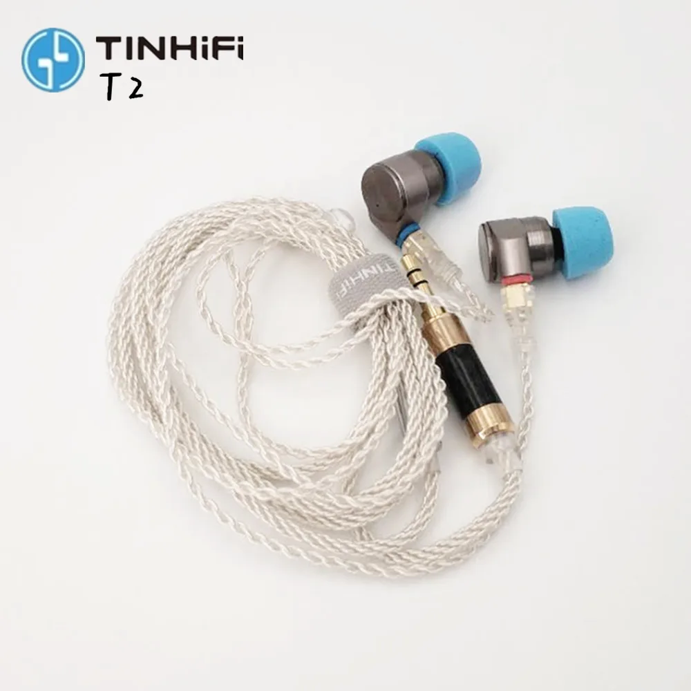 TINHIFI T2 наушники двойной динамический привод HIFI бас наушники DJ металлические 3,5 мм наушники-вкладыши с MMCX наушники оловянные T2 T3 T4