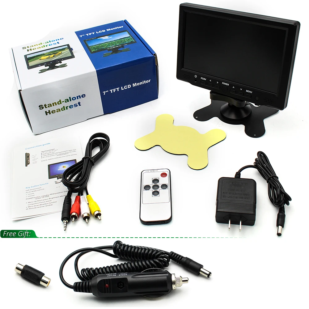 HD 800*480 цифровой экран 7 дюймов TFT LCD монитор для парковки авто подголовник мониторы