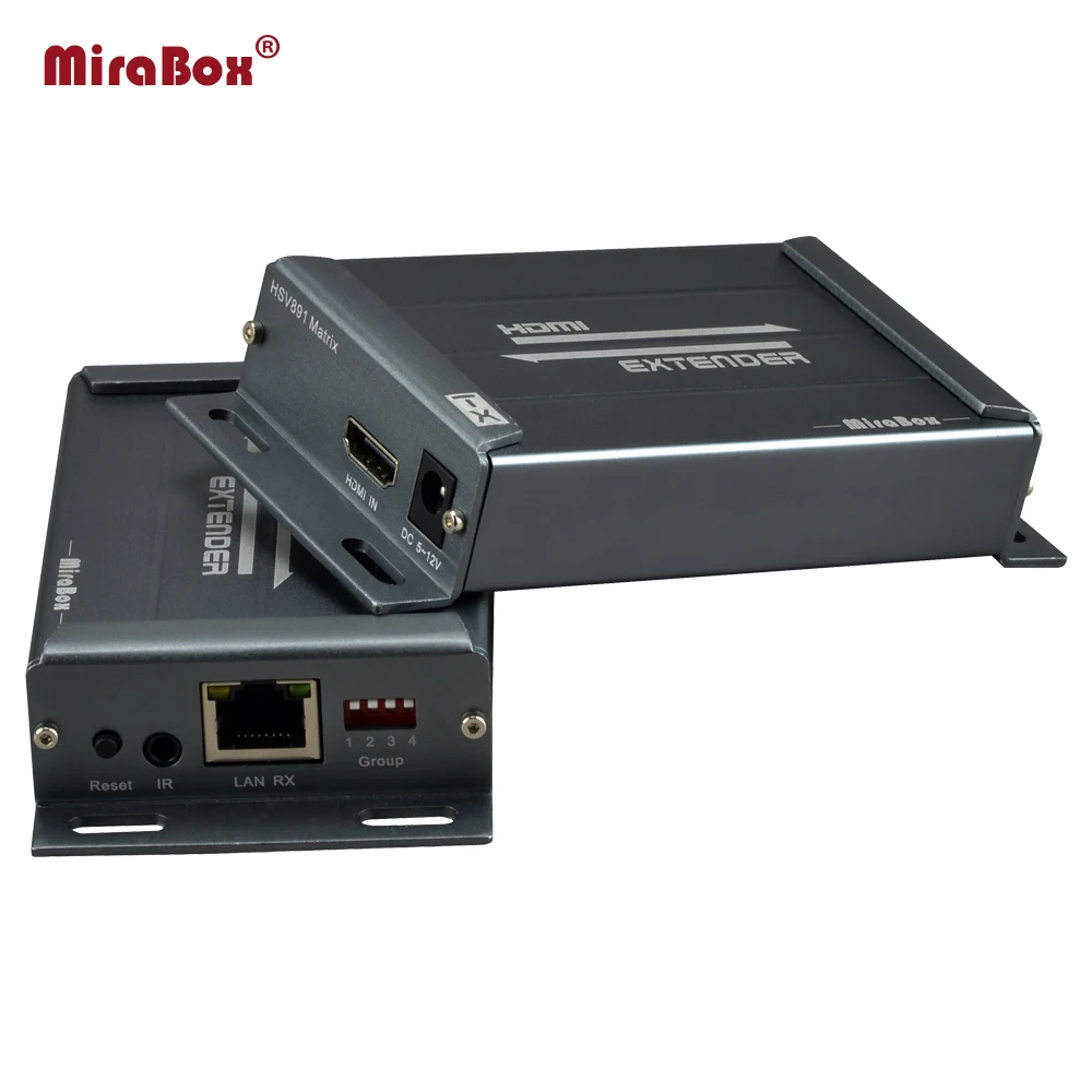 Mirabox 4*4 HSV891 Матрица HDMI удлинитель с ИК по Cat5 передатчик и приемник через Cat6 Rj45 Ethernet