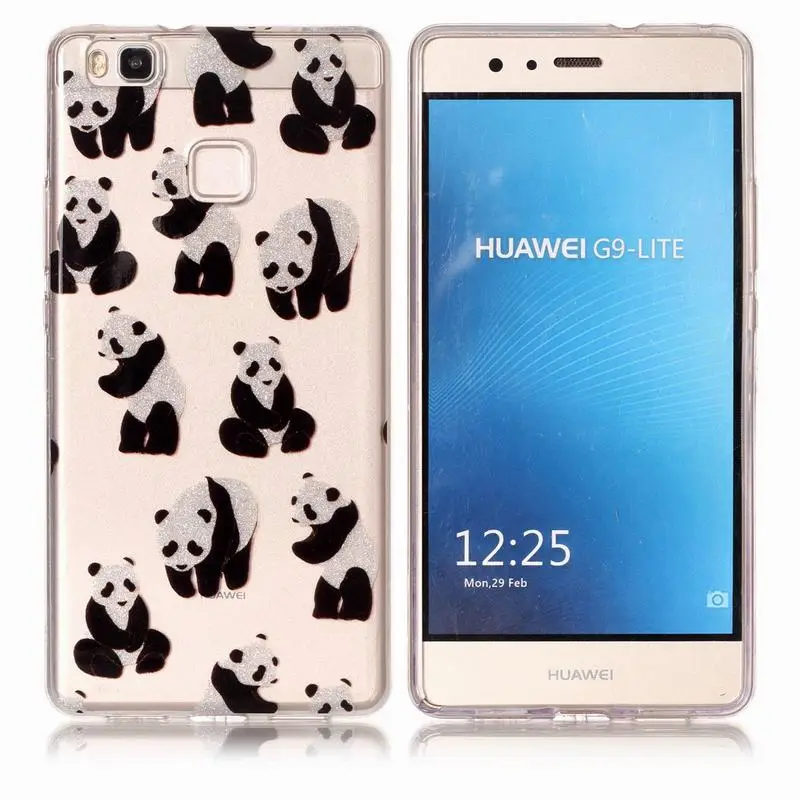 3D Case For Huawei P9 Lite Soft Silicone Glitter Cover Cases Ultra Thin Original Cute Flowers |