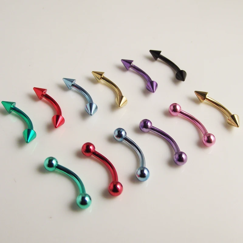 2 шт. кольцо для бровей из нержавеющей стали 1 2x8x3 мм|body piercing jewelry|piercing jewelryball spike |