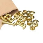 10 шт., 4-15 мм, твердая латунная дуговая кнопка, гвоздь, заклепка, винт, кожаный ремень, для шитья, ручная работа, аксессуары, материал