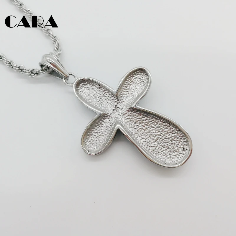 CARA 2019 New Crucifix pendant necklace antique silver color Jesus cross Christian crucifix CARA0549 | Украшения и аксессуары