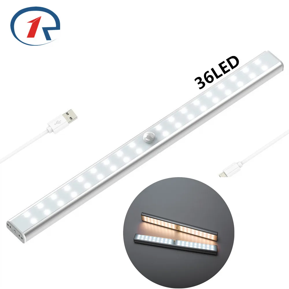 ZjRight PIR Motion Sensor36 светодиодный светильник с перезаряжаемой батареей барный шкаф