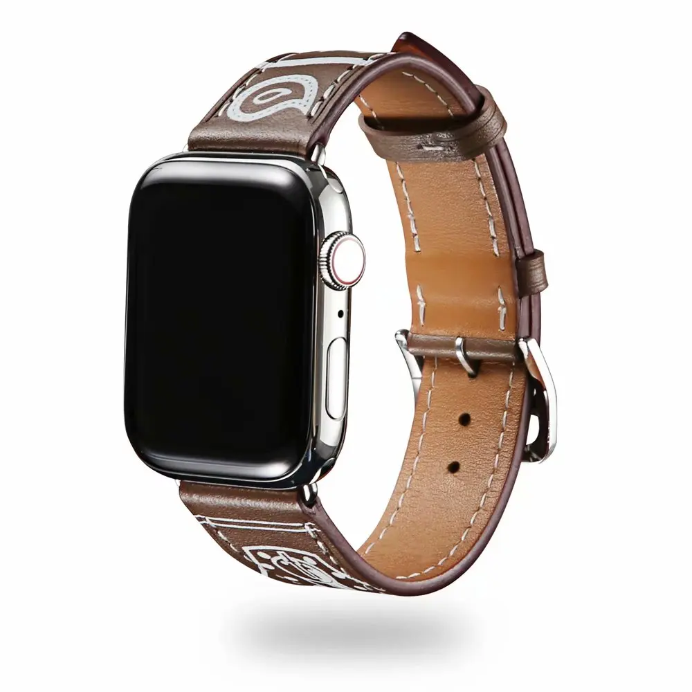 Ремешок кожаный для apple watch band 44 мм и браслет 40 iwatch 4 42 series 3/2/1 38 мм|Ремешки часов| |
