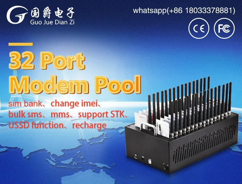 FIMT USB 32-портовый четырехдиапазонный GSM wcdma модем по команде Пул модемов и