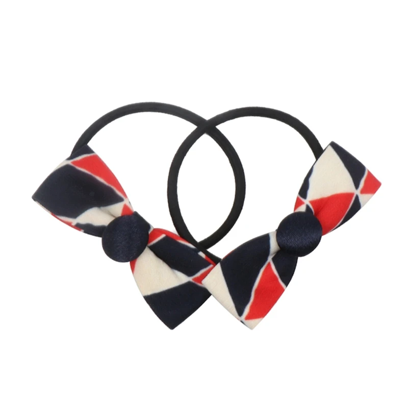 2 pcs/Lot Boutique Elastic Hair Bands Cute Girls Ponytail Holder Print Bow Baby Tie Kids | Детская одежда и обувь