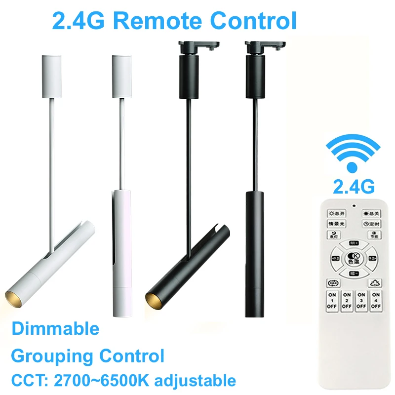 

Spot Led Light 2.4G Remote Control Dimmable LED Spotlight 110V 220V 12W Modern Art Simple Clothes Shop Lighting