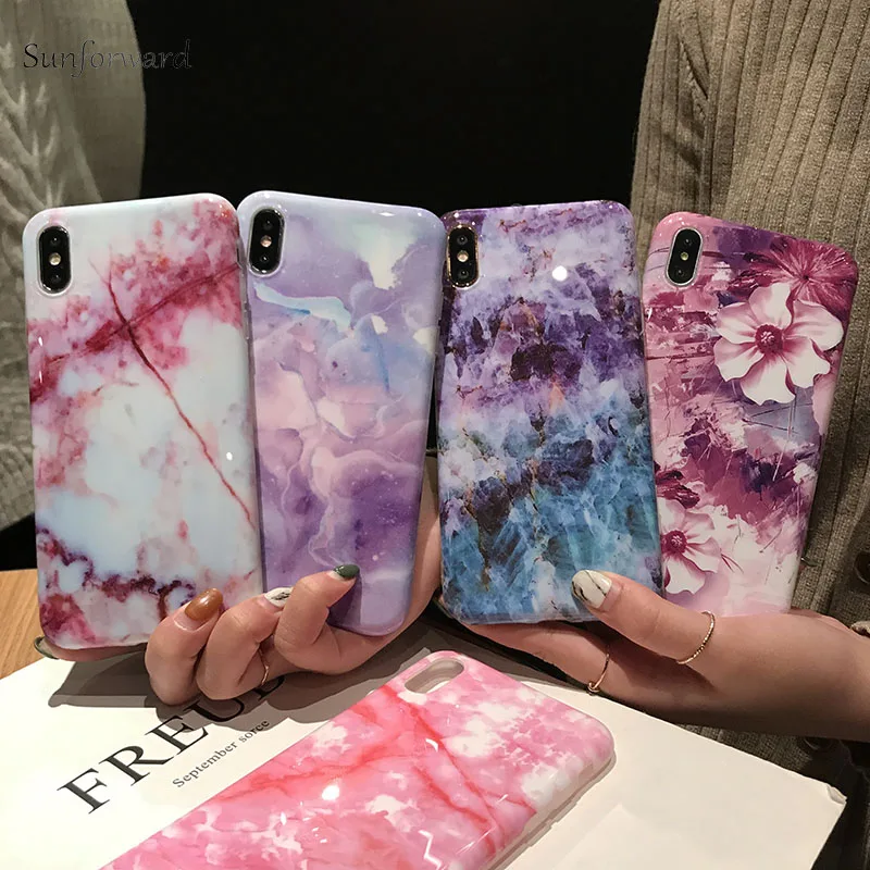 Мраморный чехол для iPhone X XR XS MAX силиконовые чехлы 6 S 7 8 Plus противоударный мягкий