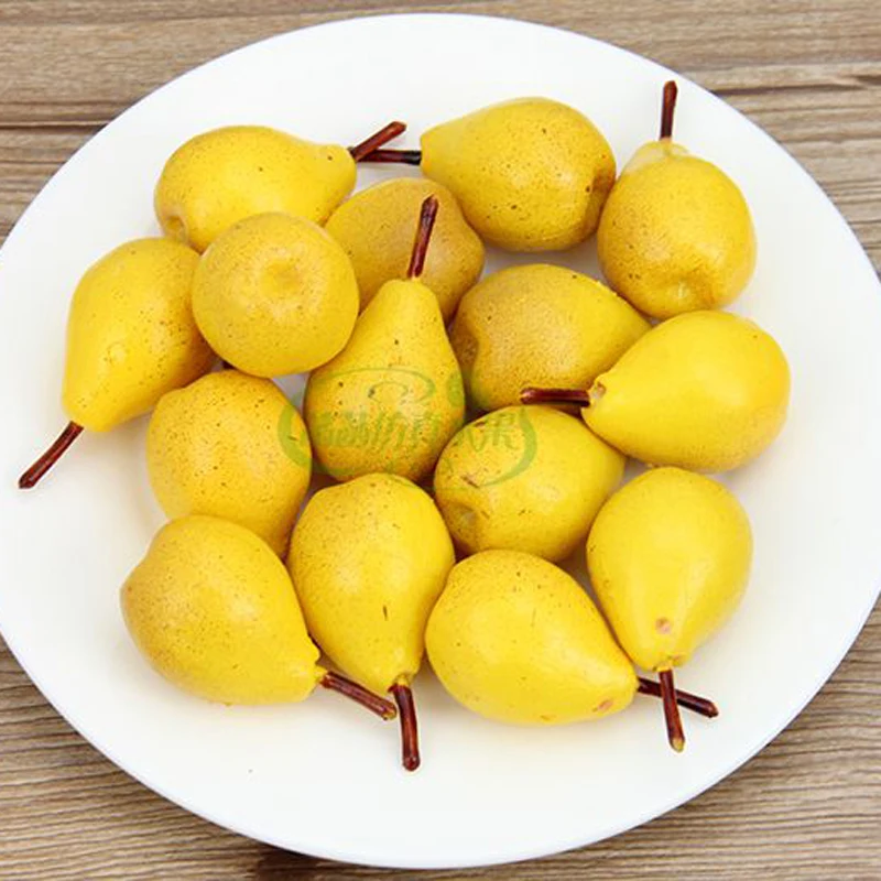 

050 Simulated pear/yellow pear model/PVC photographic false fruit props 2.8*5cm