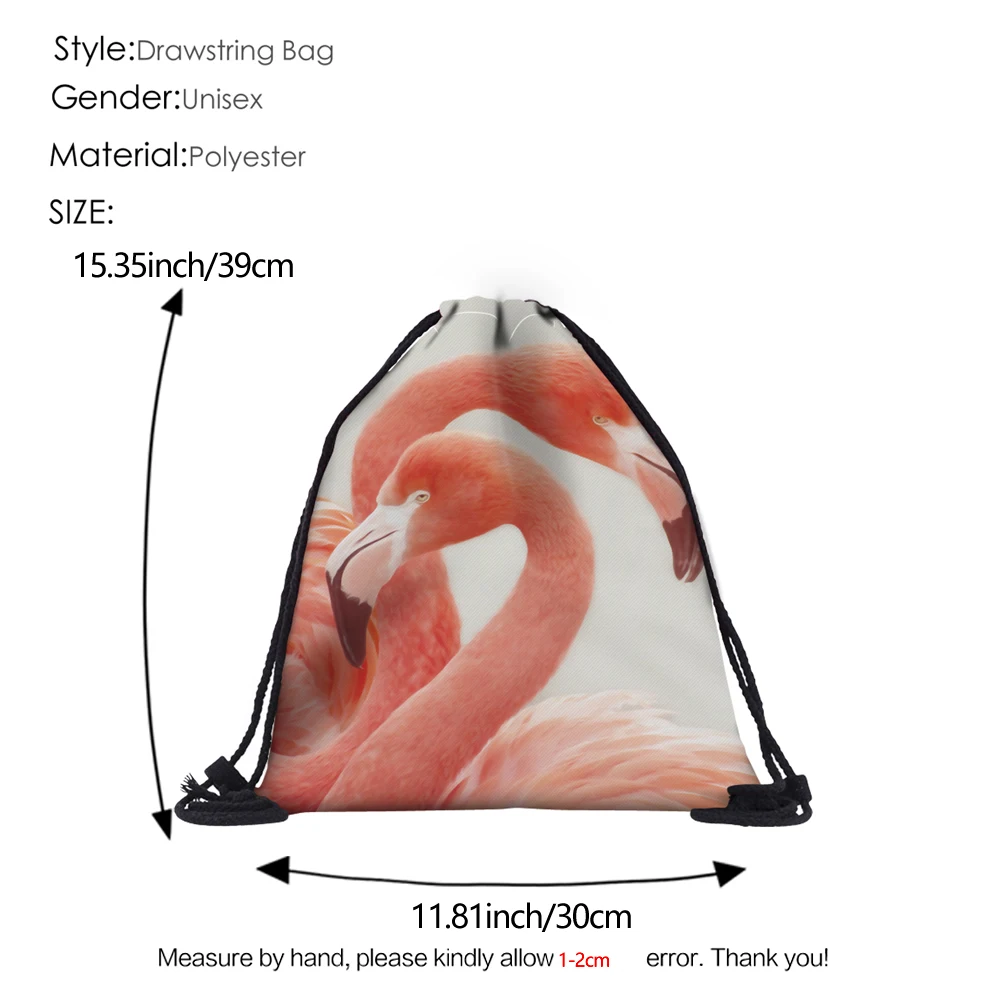 Deanfun сумка на шнурке с принтом фламинго Лидер продаж дорожная школьная для - Фото №1
